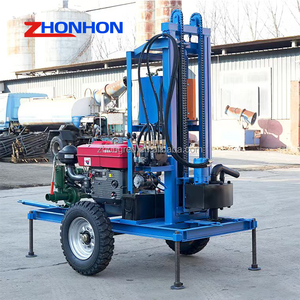 Ensemble complet de machine de forage de puits d'eau de <span class=keywords><strong>petite</strong></span> taille montée sur roues, avec moteur diesel 22HP, pour une profondeur de 100m et des tiges de pompe pour trous de 100-300mm - Product Image 6