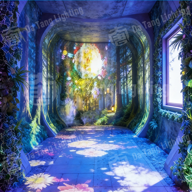 Outdoor Garden Art Projection System with 3D Video Mapping 4K Holographic Digital Landscape Lighting Projector