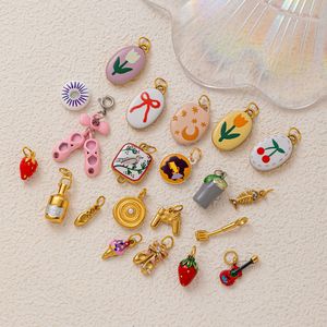 Nuovi Ciondoli Personalizzabili Fai-da-Te in Acciaio Inox, Gioielli alla Moda, Decorazioni per Scarpe, Chitarre, Fiori, Ciondoli Placcati Oro 18K per Creazione di Gioielli - Product Image 2