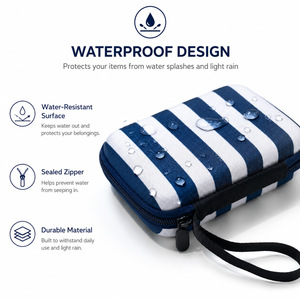 Estuche de almacenamiento de carcasa dura EVA para impresora de etiquetas P12 P15 M1, estuche protector portátil con rayas azules y blancas, 2 3 compartimentos - Product Image 5