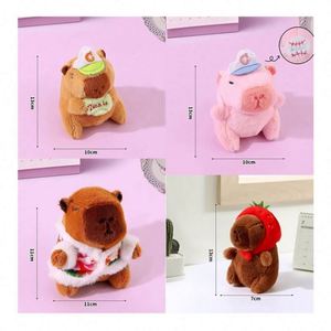 Mini Capibara Plushie Pendant Keychain Cute Animal Accessories for Backpacks Bags and Gifts <b>Stuffed</b> Animal <b>Toys</b> - Product Image 2