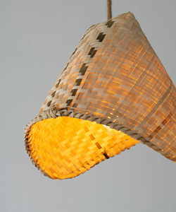 Handmade Woven <b>Bamboo</b> Pendant <b>Light</b> Rustic Cone Lamp <b>Shade</b> Natural Rattan Hanging Lamp Eco Friendly Home Decor - Product Image 3
