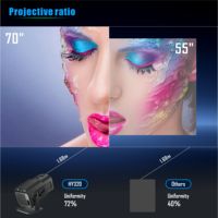 Precio de Fábrica HY320 1080P Enfoque Manual Allwinner H713 Proyector LCD de 300 Ansi 1+8GB Android 11 WIFI de Doble Banda Altavoces Integrados