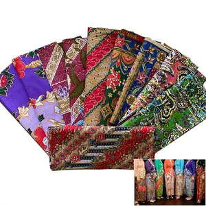 High quality 100% polyester Southeast Asia style colorful Thailand printed batik sarong fabric for garment tube skirt dress