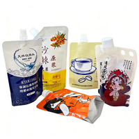 Pochette souple transparente personnalisée de qualité alimentaire pour boissons liquides avec bec verseur