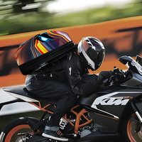 Extérieur Étanche LED Yeux Moto Casque Sac À Dos Hard Shell Devil Eyes Sac À Dos