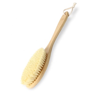 Unique Design Natural Sisal Bristle <strong>Back</strong> <strong>Brush</strong> Long Handle Wooden Dry Body <strong>Brush</strong> - Product Image 1