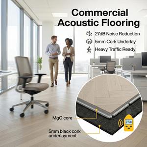 Parquet <span class=keywords><strong>chêne</strong></span> à chevrons ignifuge et acoustique à trois couches 710x127mm avec système <span class=keywords><strong>de</strong></span> réduction du bruit pour bureaux d'entreprise et espaces extérieurs - Product Image 1