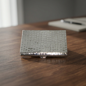 Conteneur en laiton martelé plaqué argent - Product Image 2