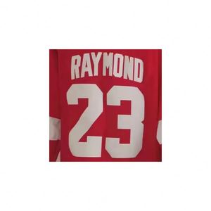 Camiseta de hockey nacional cosida de la mejor calidad roja de Detroit Lucas Raymond - Product Image 1