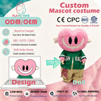 Costume de mascotte professionnel sur mesure avec tête en mousse gravée au laser pour promotions de marque, certifié CE, fabrication depuis plus d'une décennie