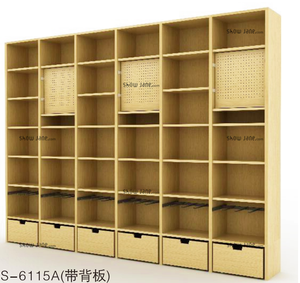 Estante de Exhibición Multifuncional de Madera para Minoristas y Supermercados, Unidad de Estantería Independiente/para Montar en la Pared - Product Image 4