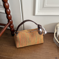 Sac à main en paille tressé de luxe pour jeune femme, nouvelle collection, vente en gros