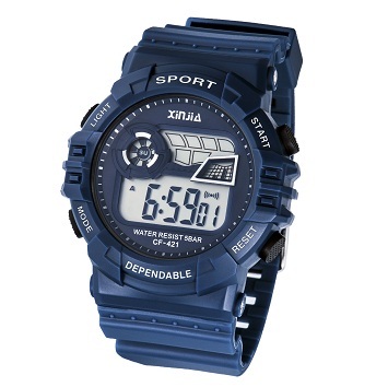 Electronic Waterproof Digital and Analog Minimalist Stainless Steel Sport Watch for Men