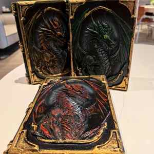 Ежедневник A5 из смолы с тиснением дракона GTB08, красный, в стиле ретро, в твердом переплете, для рождественского подарка, тематический дневник с кинофильмами и декором в виде дракона - Product Image 1