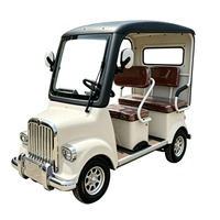 Voiturette de golf électrique vintage LSV à 4 roues avec caméra de recul, moteur 1000W, batterie 60V, 3-4 places, certifiée CE