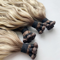 Grandes ventes d'été Marque Salon 100% Humain Vierge Chinois Trame de Cheveux Texture Ondulée Invisible Genius Trame Extension de Cheveux