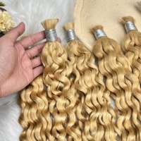 Capelli Umani 100% Double Drawn per Intrecciare, Onda Acqua 613, Capelli Umani Brasiliani Grezzi 12A, Bulk per Intrecciare Stile Boho