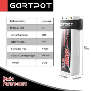 OEM Factory High Capacity 2S 7.4V 5200mah Li Ion <b>Battery</b> for Rc Car Race Car - Product Image 2