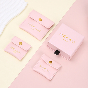 A1 rosa piccolo orecchino collana pacchetto di cartone cassetto di carta regalo portagioie moda gioielli regalo Set scatola scatola - Product Image 5