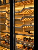 Cave à vin moderne en bois massif sur mesure, avec étagères intérieures, stockage à température constante, capacité 20-29 bouteilles, pour maison et hôtel