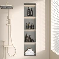 Niche murale d'angle moderne pour salle de bain, étagère encastrée en acier inoxydable, panneau de douche sur mesure