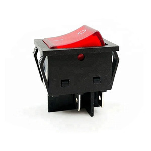 Interruptor Basculante de Alta Corriente 30A 250VAC T125 Rojo con Luz para Máquina de Soldar Inverter 31*25 - Product Image 2