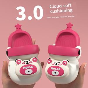 Chaussures Croc pour bébé, pantoufles à enfiler pour enfants, sandales d'été pour garçons et filles, antidérapantes, en EVA, pour la maison, mignonnes, en forme d'ours, 14-22cm - Product Image 4