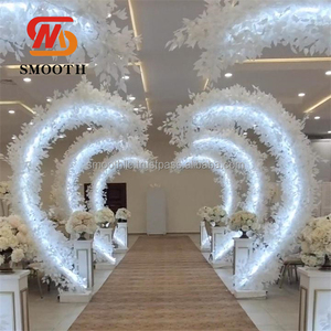 Arco de Entrada LED Circular de Metal con Iluminación RGB para Decoración de Pasillos en Eventos de Boda de Lujo - Product Image 4