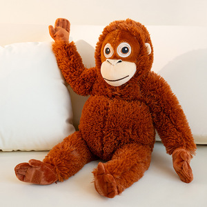 Peluche Gorilla Scimmia Piccola con Ricamo, Super Morbido, Imbottito in Cotone PP, Giocattolo di Peluche Scimmia a Braccia Lunghe, Regalo Unisex - Product Image 6
