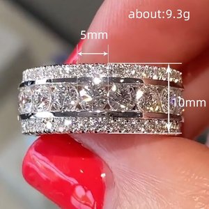 Anello da Donna Q638 in Oro Bianco con Diamante Taglio Brillante Rotondo Colore G Naturale Gioiello di Fidanzamento - Product Image 4