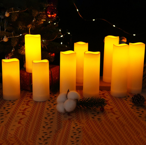 Bougies <span class=keywords><strong>LED</strong></span> étanches IP44 pour usage extérieur, en <span class=keywords><strong>plastique</strong></span>, fonctionnant avec des piles AA, bougies décoratives de jardin, lumière <span class=keywords><strong>LED</strong></span> blanc chaud - Product Image 4