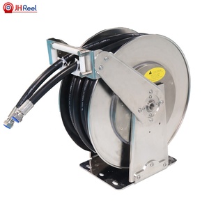 Enrouleur de tuyau en métal de 15m 3/8 \ "en acier inoxydable 304 caoutchouc fixe pour Air-Eau 20 Bar CNS Standard - Product Image 3