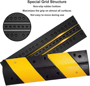 लागत प्रभावी रबर गति ब्रेकर पीला-काला सड़क गति बम्प सड़क रबर गति हम्प - Product Image 6