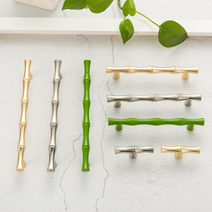 Poignées en bambou en métal de couleur brossée en laiton pour MH-98 de plateau en bois d'<span class=keywords><strong>armoire</strong></span> - Product Image 3