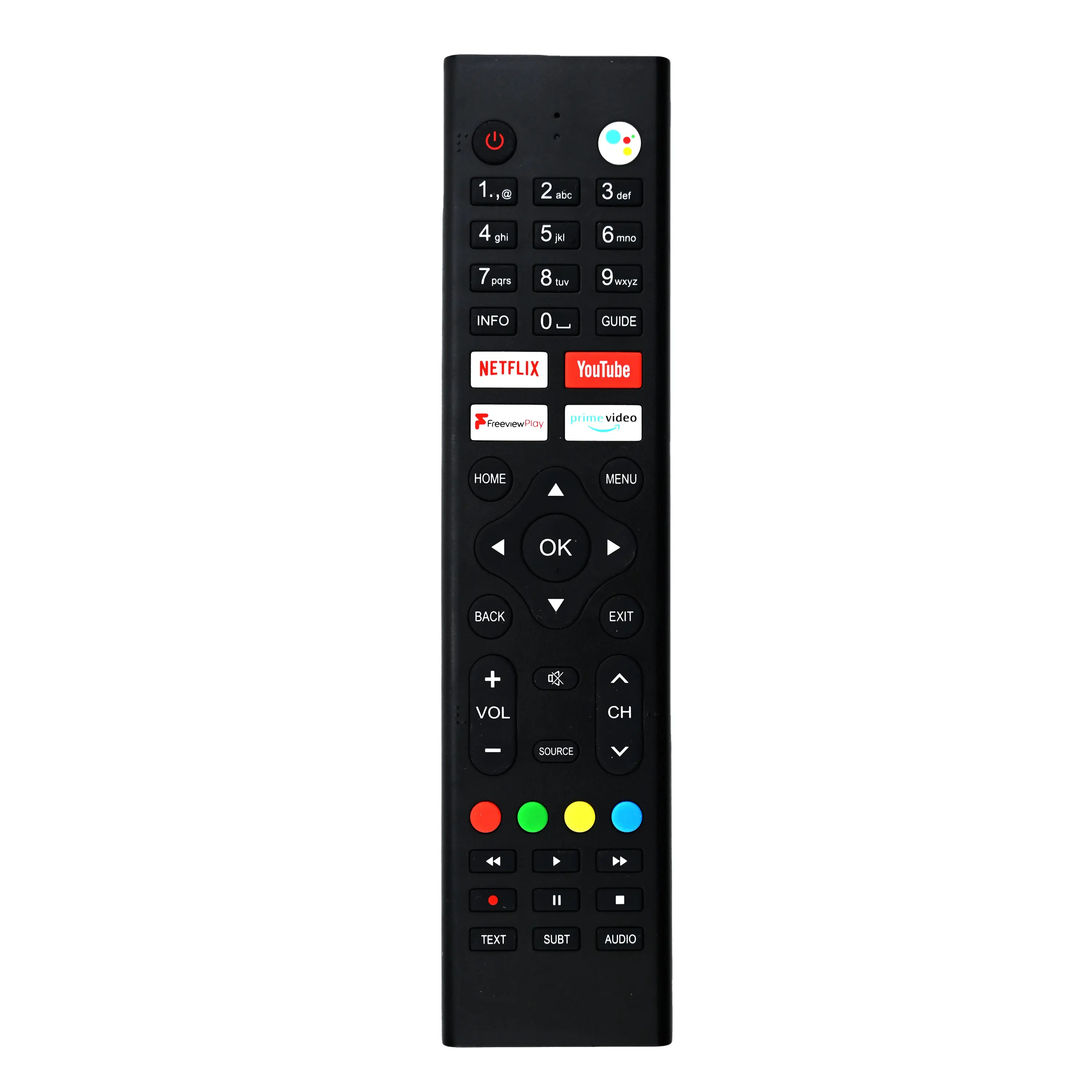جهاز تحكم عن بعد بديل OEM ODM للتلفزيون يدعم البحث الصوتي مع netflix youtube prime video