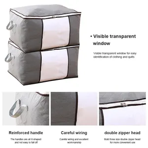 Customized Quilt Storage Bag Household Thickened Non-woven Blanket Bag Moving Packing Luggage Bag