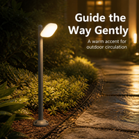 Lampadaire LED d'extérieur pour jardin, design moderne et minimaliste, éclairage uniforme et doux, 3000K, économe en énergie, pour l'aménagement paysager