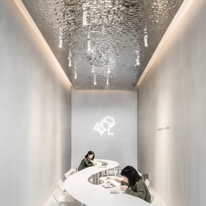 Placa y Lámina de Acero Inoxidable Color Dorado Serie EX360 300 con Diseño de Ondas de Agua para Decoración de Paredes, Laminado en Frío - Product Image 1