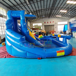 Tobogán acuático inflable para niños con piscina, brincolín acuático inflable para el patio trasero. - Product Image 3