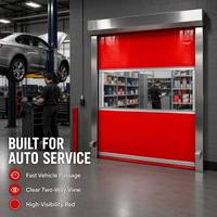 Volet roulant automatique en acier inoxydable et PVC à grande vitesse avec télécommande pour entrée résidentielle, garage, abri de voiture, atelier