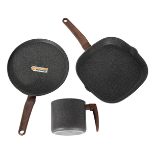 Offre Spéciale : Ensemble de 5 Ustensiles de Cuisine en Métal – Casserole à Lait, Assiette à Pizza, Assiette Carrée – Compatible <span class=keywords><strong>Induction</strong></span> - Product Image 1