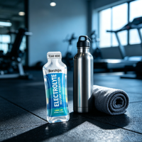 Draagbare, direct drinkbare vloeibare elektrolytenzakje voor hardlopen, fietsen, wandelen, reizen en buitensporten.