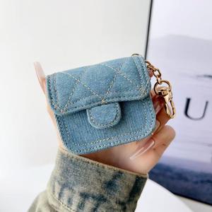 AP129 2025 nuevo <span class=keywords><strong>Mini</strong></span> vaquero coche Cable auricular bolsa Moda Para <span class=keywords><strong>Airpods</strong></span> 1/2/<span class=keywords><strong>pro</strong></span>/Pro2 nuevo colgante coche espejo trasero Decoración - Product Image 3