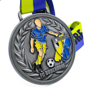 Medalla de carrera divertida hecha a mano en 3D, de aleación de zinc duradera, con impresión UV y galvanoplastia, premio personalizado para finalistas, corredores, escuelas y deportes. - Product Image 5