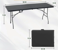 Table de réception blanche en plastique pliable pour événements de mariage – Vente en gros