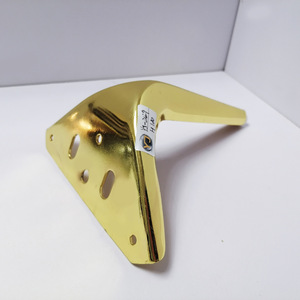 Gold Plated Zinc Alloy Furniture <b>Leg</b> Triangular Shape Heavy Duty <b>Sofa</b> Support Living Room Industrial Design - Product Image 5