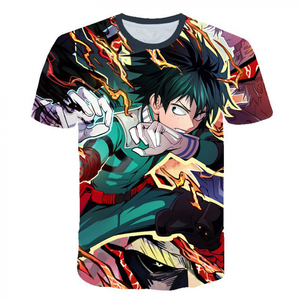 เสื้อยืดพิมพ์ลายดิจิทัลสำหรับผู้ชายเสื้ออนิเมะ70โพลีเอสเตอร์30คอสตูม <span class=keywords><strong>My</strong></span> <span class=keywords><strong>Hero</strong></span> <span class=keywords><strong>Academia</strong></span> - Product Image 3