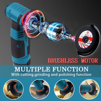 适用于迷你无绳无刷角磨机 12V 3 英寸 19500RPM 滑动开关电动工具，用于一般研磨