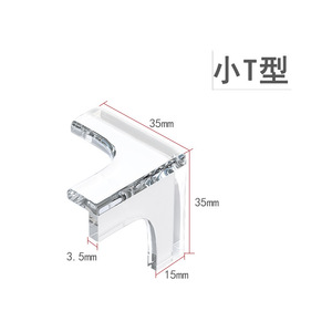 T-Shaped Acrylic <b>Corner</b> Protectors L Shape 3M Adhesive Plastic Edge <b>Guards</b> For Table Safety Protection - Product Image 4